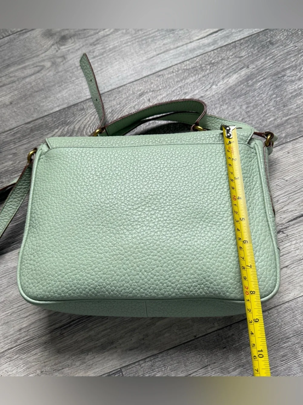 Genuine FOSSIL teal blue leather crossbody shoulder bag messenger style